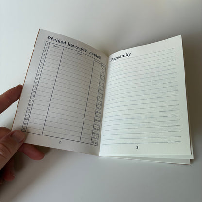 Degustační kávový notes